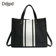 Canvas Ladies Shoulder Bag Casual Tote Large Capacity Travel Shopping