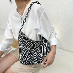 Chain Canvas Ladies Bag Large Capacity Shoulder Bag