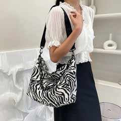 Chain Canvas Ladies Bag Large Capacity Shoulder Bag