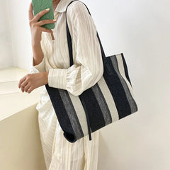 Ladies Canvas Bag Large Shoulder Bag Beach Shopping Bag Ladies Casual Tote Bag