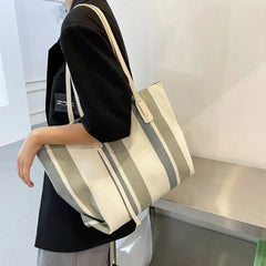 Ladies Canvas Bag Large Shoulder Bag Beach Shopping Bag Ladies Casual Tote Bag