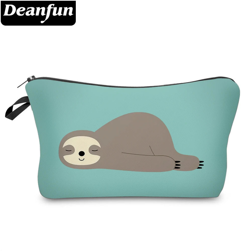 Sloth Printing Waterproof Pencil Pouch Makeup Travel Bag