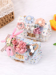 Kids Mini Clutch Bag Cotton Crossbody Purse Girl Messenger Bag