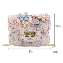 Kids Mini Clutch Bag Cotton Crossbody Purse Girl Messenger Bag