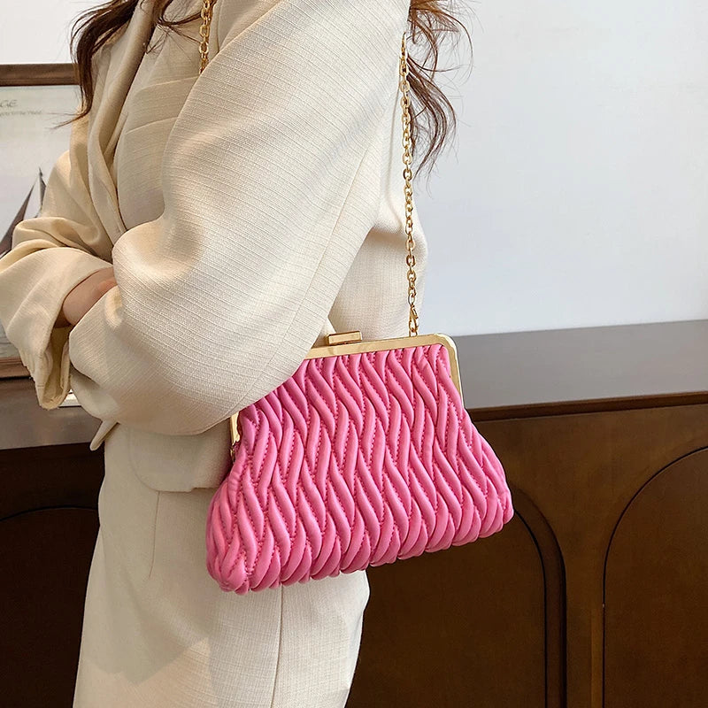 Women Chain Crossbody Shoulder Leather Bag Lady Hasp Lock Tote Purse Handbag