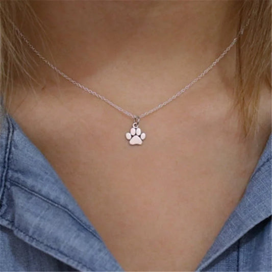 Delysia King Pet Memorial Necklace Animal Paw Print Pendant