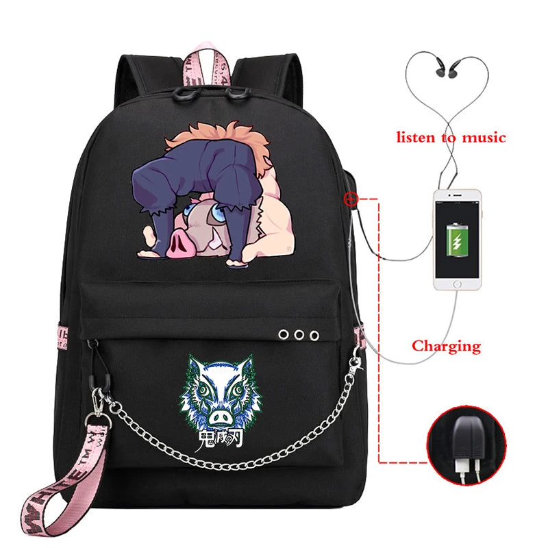 Demon Slayer Anime Backpack Hiking Men's Cycling Climbing Storage Bags