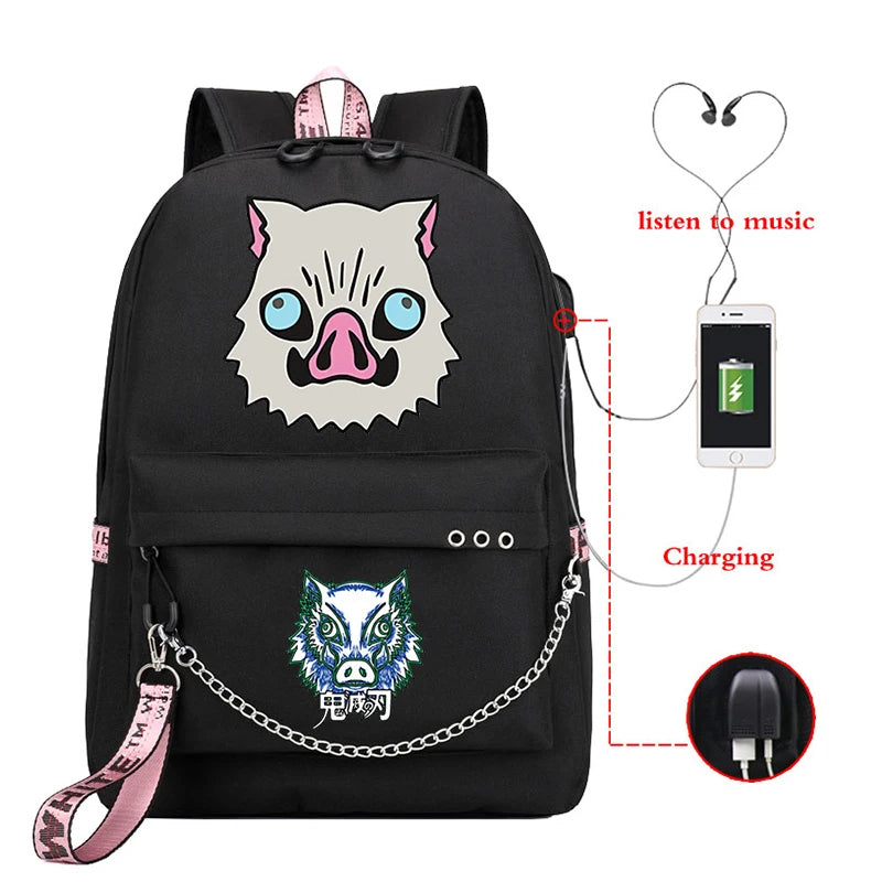 Demon Slayer Anime Backpack Hiking Men's Cycling Climbing Storage Bags