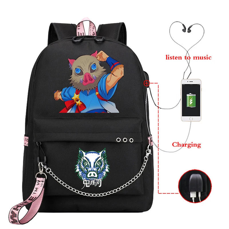 Demon Slayer Anime Backpack Hiking Men's Cycling Climbing Storage Bags