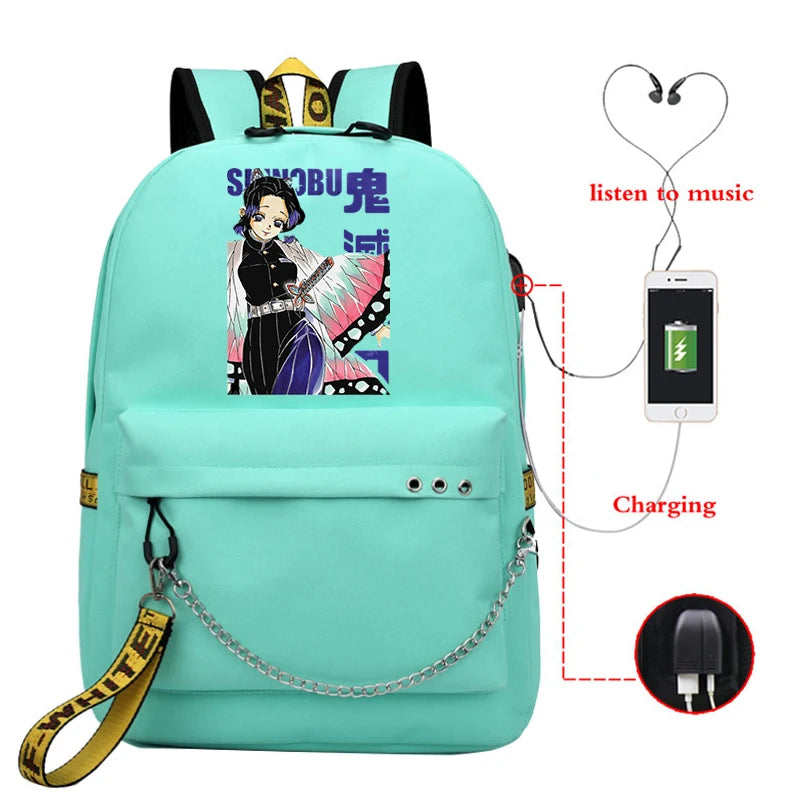 Demon Slayer Anime Backpacks Bags for Teenager Hiking Trekking Bags