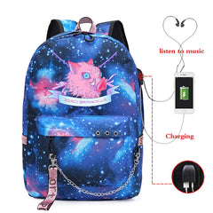 Demon Slayer Anime Gift Backpack College Student Travel Daypack Boys Bags