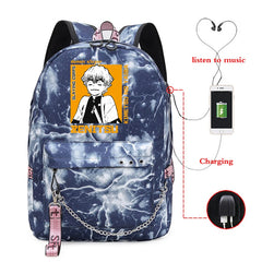 Demon Slayer Anime Hip Hop Backpacks Multifunction School Bag