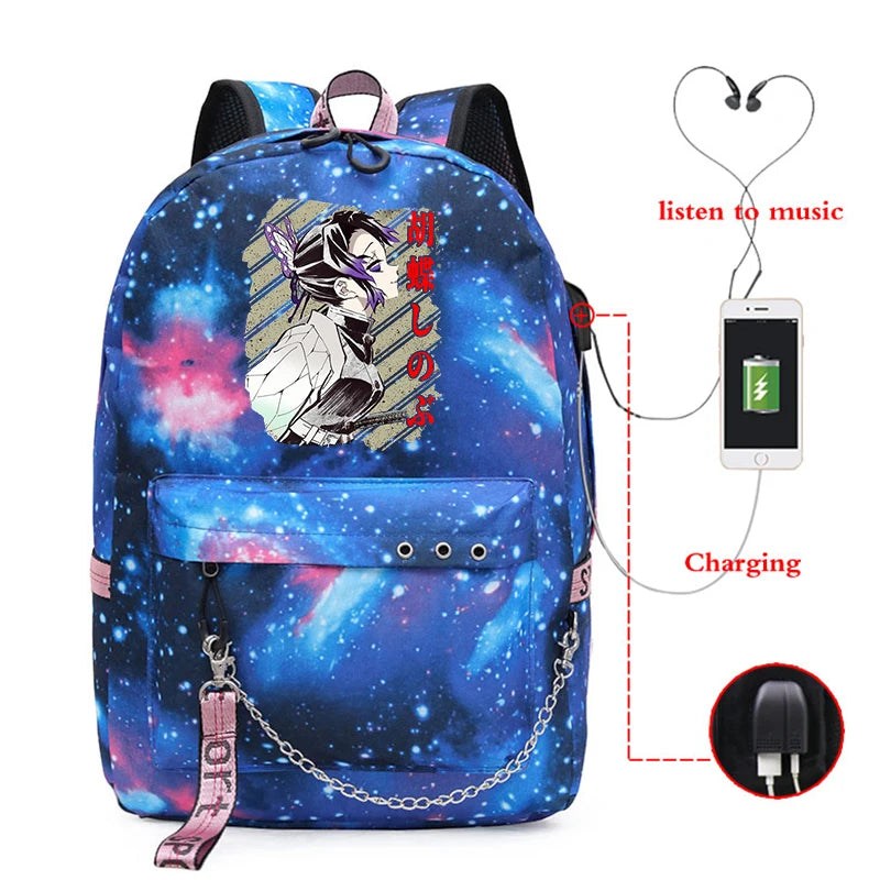 Demon Slayer Anime School Bags Canva Bag Print Hot Sutdent School Bags