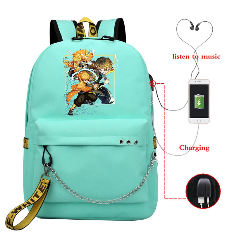 Demon Slayer Anime School Bag Manga Casual Bags