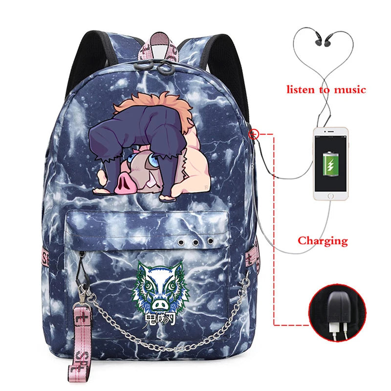 Demon Slayer Hashibira Inosuke School Bag - Casual Academy Bags