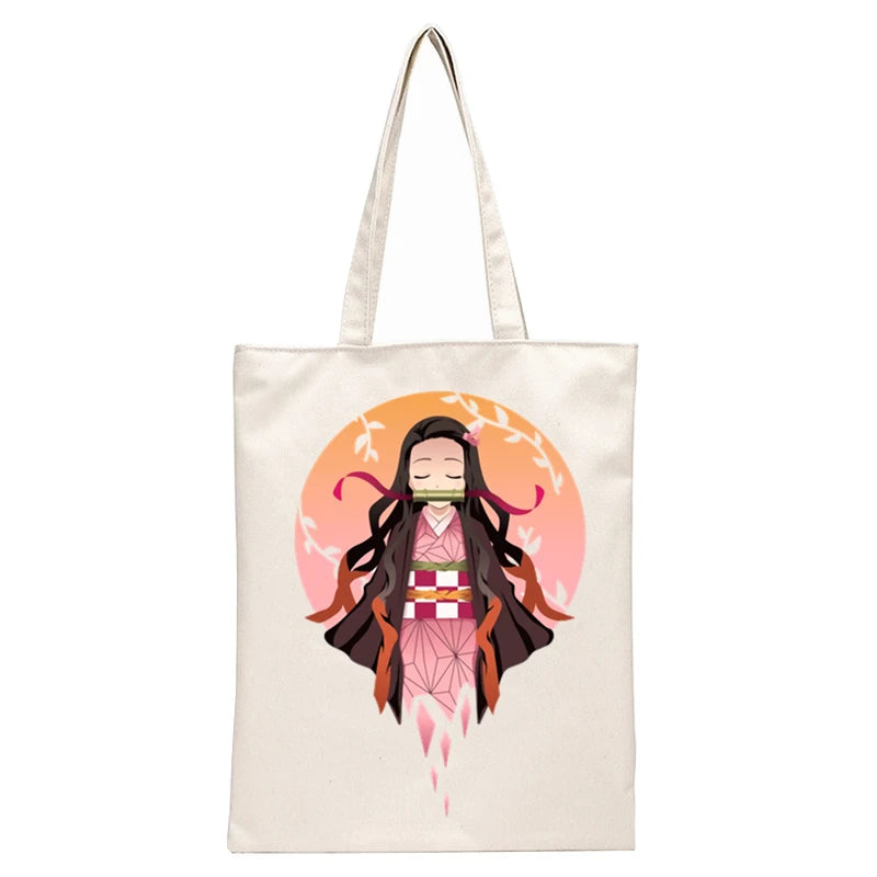 Demon Slayer Kimetsu No Yaiba Canvas Shoulder Bag Harajuku Handbag
