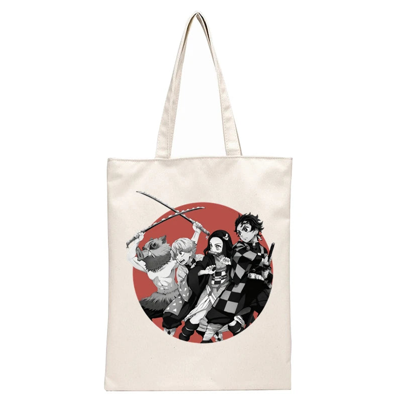 Demon Slayer Kimetsu No Yaiba Canvas Shoulder Bag Harajuku Handbag
