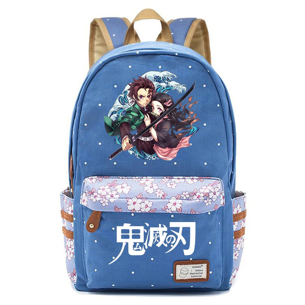 Demon Slayer Kimetsu No Yaiba Teenager Backpack Casual Schoolbag