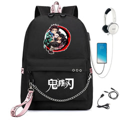 Demon Slayer Kimetsu no Yaiba Backpack USB Headphone