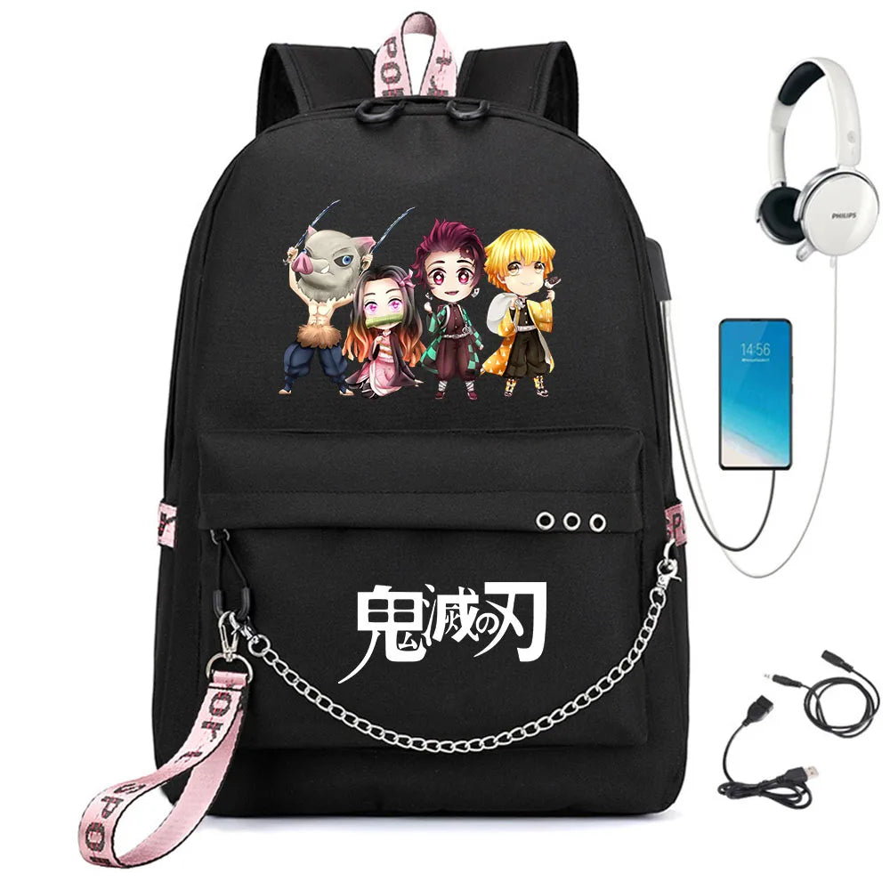 Demon Slayer Kimetsu no Yaiba Backpack USB Headphone