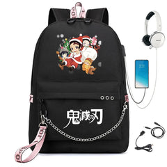 Demon Slayer Kimetsu no Yaiba Backpack USB Headphone