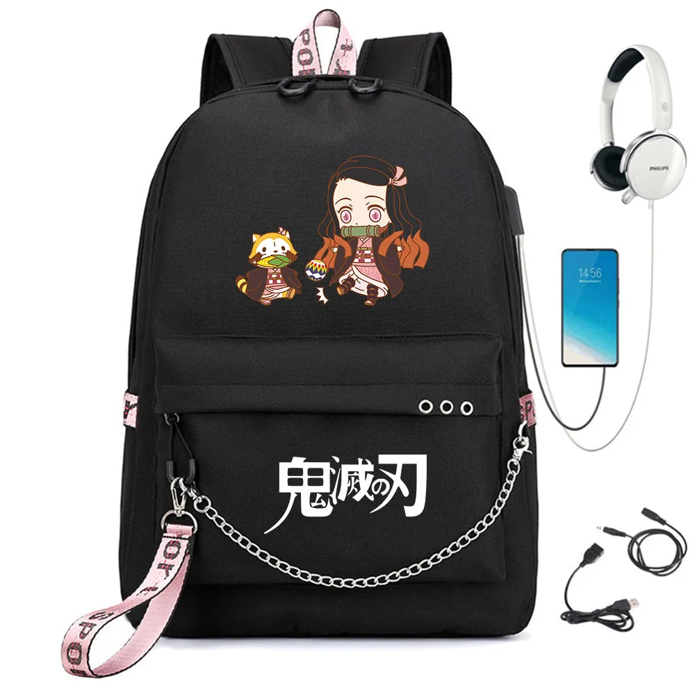 Demon Slayer Kimetsu no Yaiba Backpack USB Headphone