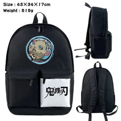 Demon Slayer Kimetsu no Yaiba Nylon Backpack Casual Knapsack Teenager Packsack