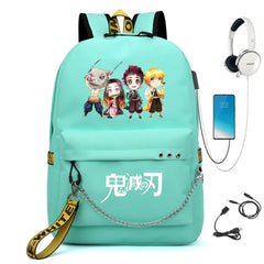 Demon Slayer Kimetsu no Backpack with USB Port