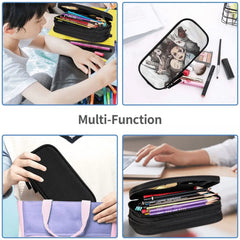 Demon Slayer Pen Box Student School Anime Zipper Pen Bag Child Stationery Bag