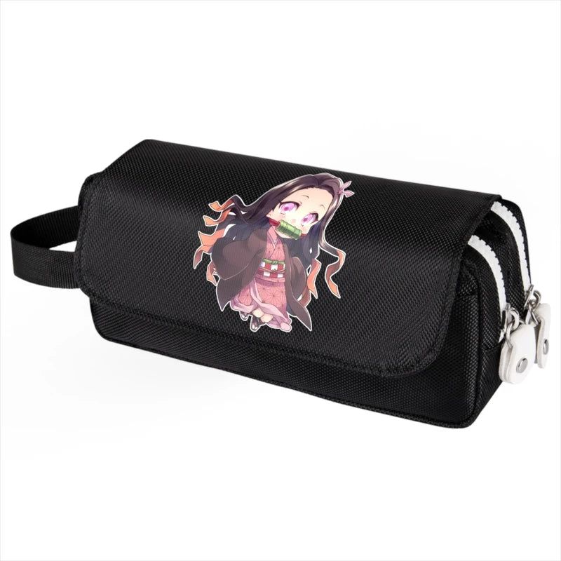 Demon Slayer Pencil Case Large Capacity Cosmetic Travel Storage Bag