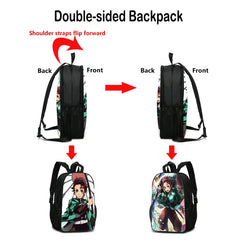 Demon Slayer Kids Schoolbag Boys Girls Cosplay Tanjirou Zenitsu Backpack