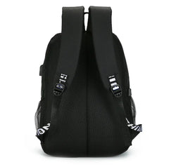 Demon Slayer Print USB Charging Teen Backpack School Bag