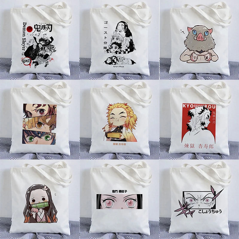 Demon Slayer Shopper Bag Rengoku Kyoujurou Canvas Tote Bag