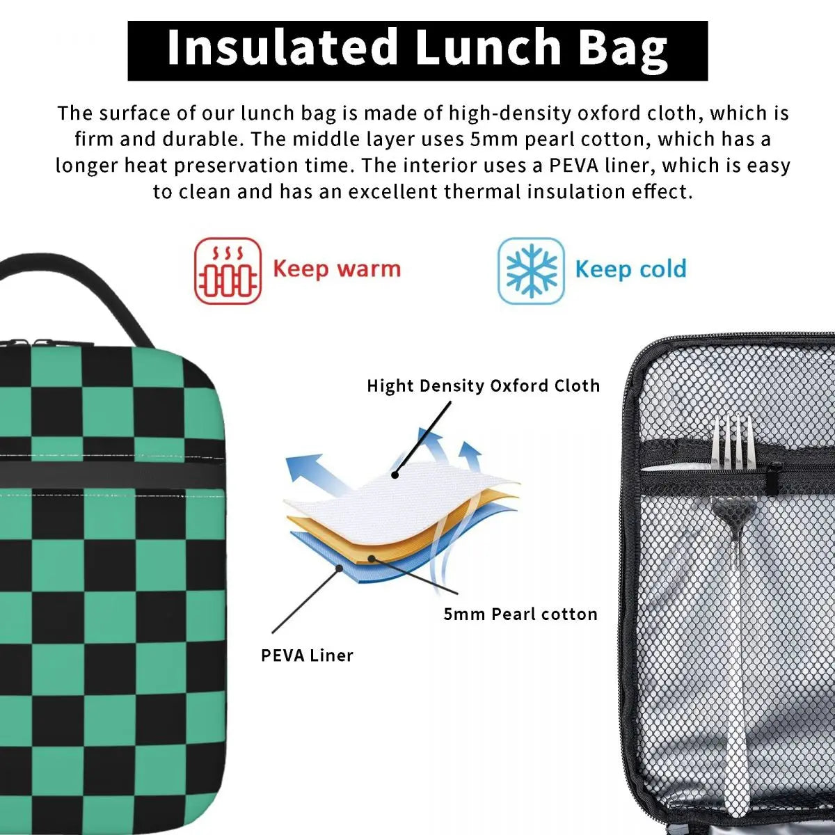 Demon Slayer Tanjirou Kamado Insulated Lunch Bag