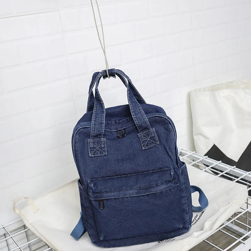 Denim Backpack Women Mochilas Bagpack Ladies Casual Vintage Travel Bag
