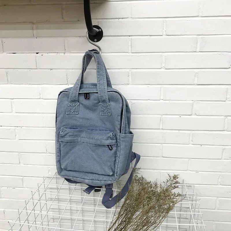 Denim Backpack Women Mochilas Bagpack Ladies Casual Vintage Travel Bag