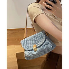 Denim Cloth Women Shoulder Bag Canvas Fabric Handbag Small Tote Lady Purse