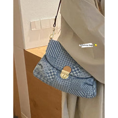 Denim Cloth Women Shoulder Bag Canvas Fabric Handbag Small Tote Lady Purse