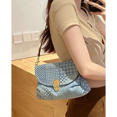 Denim Cloth Women Shoulder Bag Canvas Fabric Handbag Small Tote Lady Purse