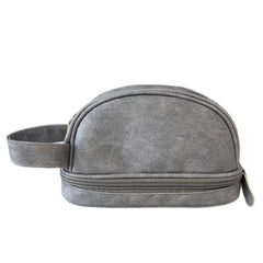 Denim Cosmetic Bag Wet Dry Separation Double-Layer Wash Bag Portable Makeup...