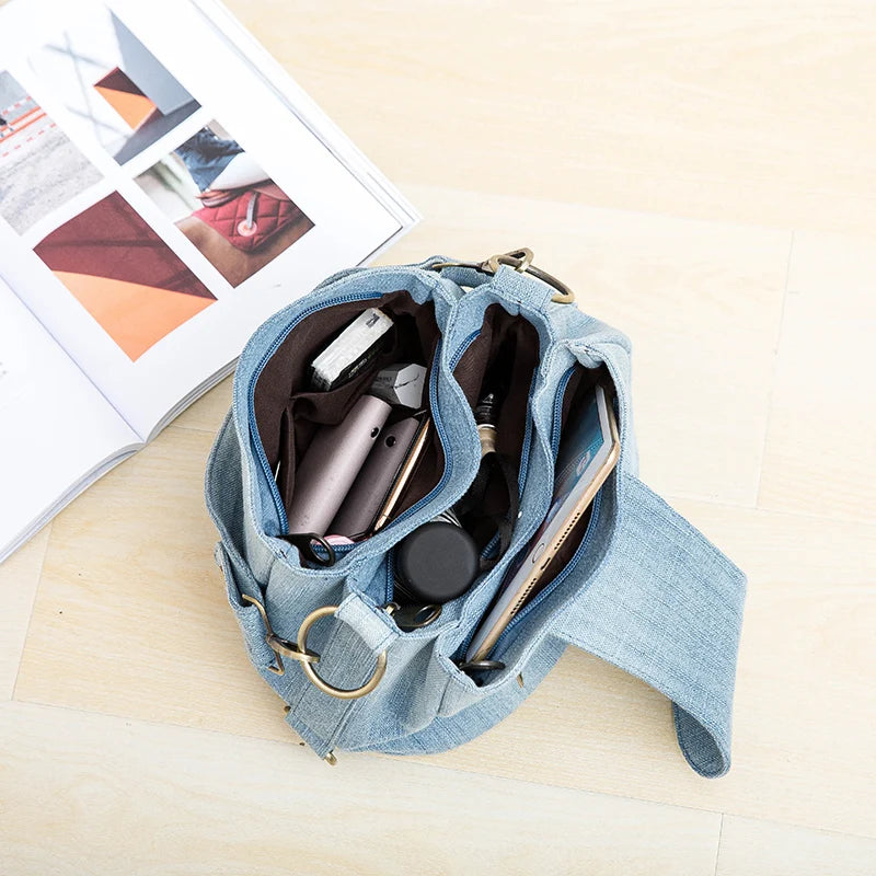 Denim Jeans Bag Girl Bucket Bag High Street Ladies Handbag
