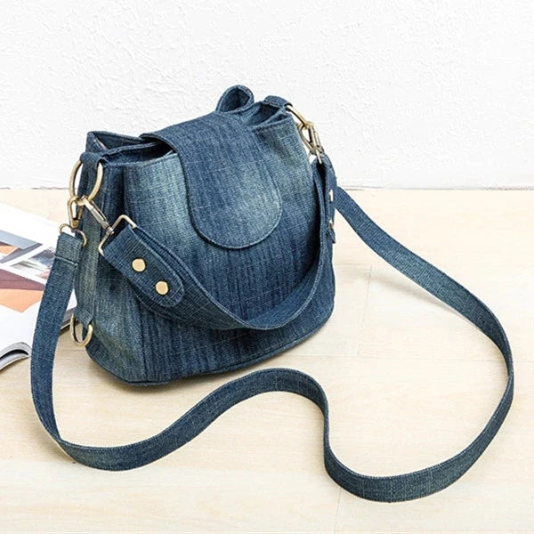 Denim Jeans Bag Girl Bucket Bag High Street Ladies Handbag