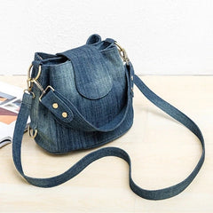 Denim Jeans Bag Girl Bucket Bag High Street Ladies Handbag