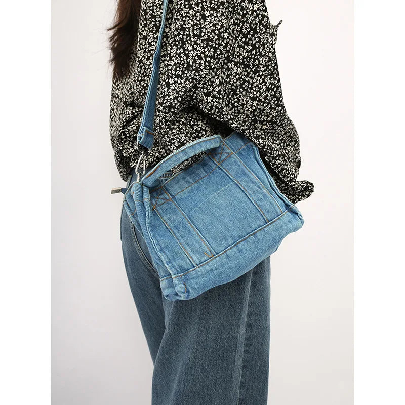 Denim Jeans Bags Girl Totes High Street Hardware Tote In Drop Denim