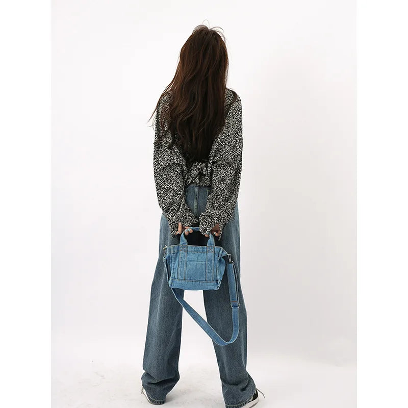 Denim Jeans Bags Girl Totes High Street Hardware Tote In Drop Denim