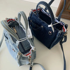 Denim Jeans Shoulder Crossbody Bag Large Capacity Totes for Women