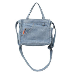 Denim Jeans Shoulder Crossbody Bag Totes for Women Large Capacity Handbag Purse