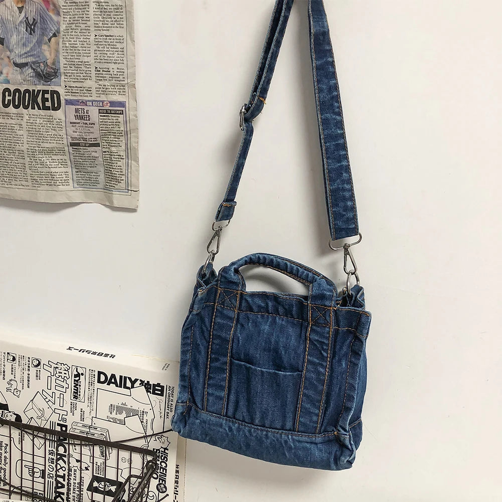 Denim Jeans Women Small Shoulder Bag Girls Satchel Handbag