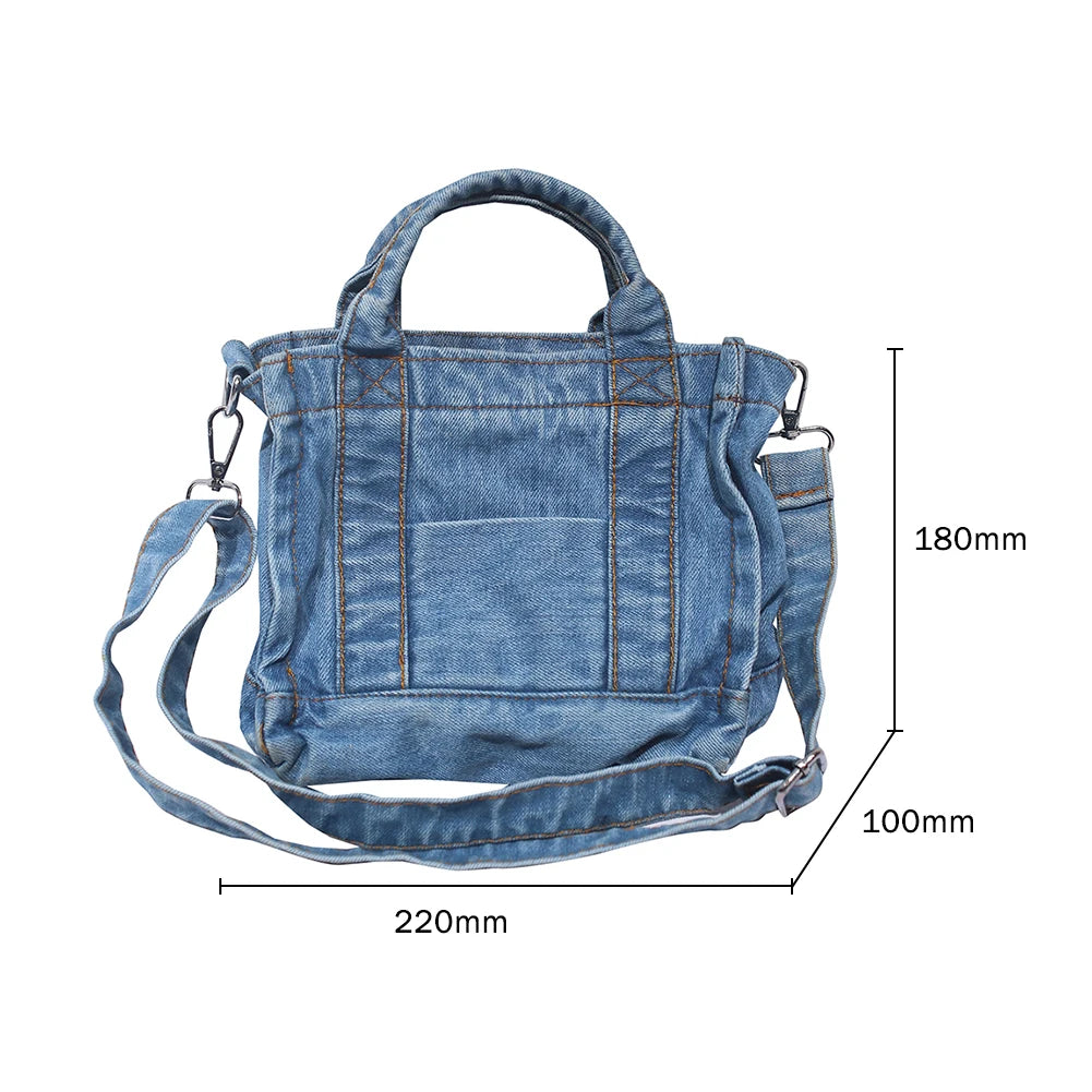 Denim Jeans Women Small Shoulder Bag Girls Satchel Handbag