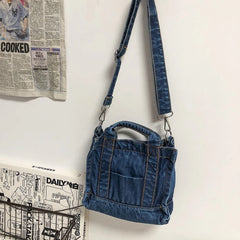 Denim Jeans Women Small Shoulder Bag Girls Satchel Handbag